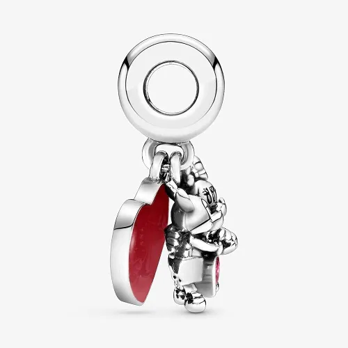 Vista 3 de TopLAD Dije de amor de ratón para pulseras de plata 925 DIY joyería de moda, Plata, plateado