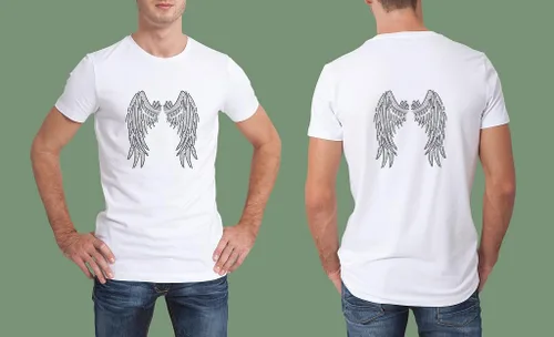 Vista 7 de SUPERDANT Diamantes de imitación para planchar con alas de ángel para ropa, calcomanías de transferencia de calor de cristal, parches de diamantes