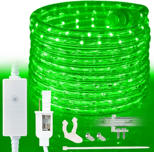 Vista 10 de 108 LED, 10 pies, luz LED de 1/2 pulgada de color blanco cálido para exteriores con controlador de 8 modos, impermeable, certificado ETL