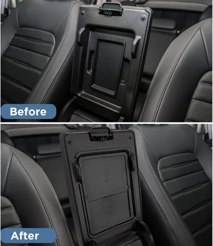 Vista 3 de Organizador de consola central de 3 piezas compatible con accesorios Honda CRV 2023-2026, caja de almacenamiento de cajón oculto del reposabrazos