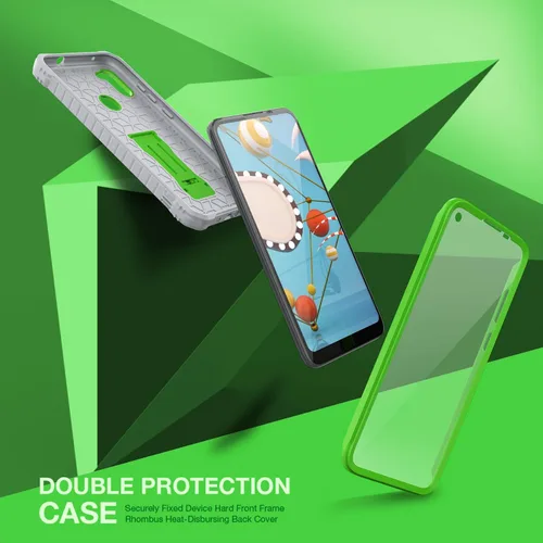 Vista 6 de FITO - Funda para Samsung Galaxy A11, durable, resistente a los golpes, con protector de pantalla y soporte integrado