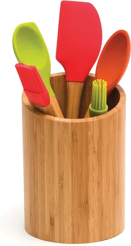 Vista 3 de Lipper International 8827 Soporte para herramientas de cocina de madera de bambú, 5-1/2 "x 8
