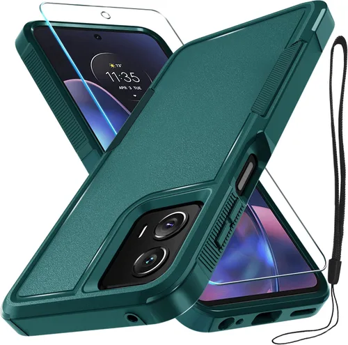 Vista 53 de Funda compatible con Moto G 5G 2024, cuerpo completo, resistente, resistente, a prueba de golpes, con correa de cordón, protector de pantalla