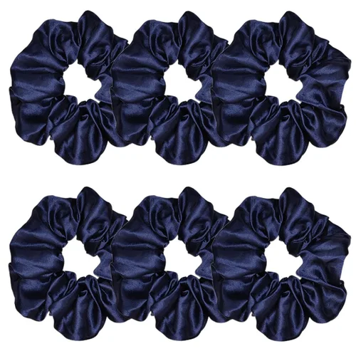 Vista 14 de 6 coleteros de seda, ligas suaves para el cabello, bandas para el cabello de moda, cuerdas de lazo, soportes elásticos para cola de caballo, 4.3