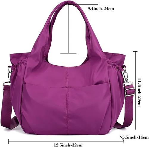 Vista 7 de MINTEGRA Hobo - Bolso cruzado para mujer, de nailon, impermeable, bolso de hombro, bolso casual