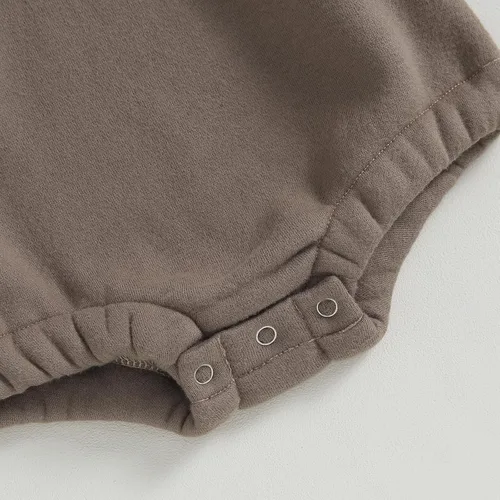 Vista 8 de MERSARIPHY Mameluco para bebé recién nacido, para otoño e invierno, cuello redondo, de vellón, de gran tamaño, enterizo, ropa