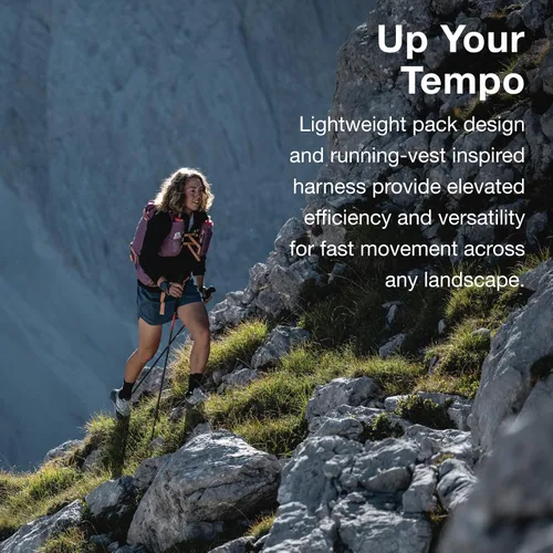 Vista 3 de Osprey Tempest Velocity 20L Mochila de senderismo para mujer, carbón oscuro/bronceado Chiru, WXS/S