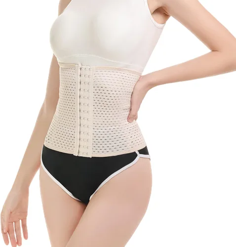Vista 2 de Waist Trainer Corset cincher for Women Body Shaper Tummy Control Sports Workout with Adjustable Hooks