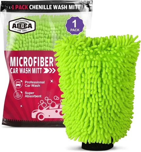 Vista 19 de AIDEA Manopla de Lavado de Coche de Microfibra-2PK, Sin Rayones y Sin Pelusas, Manopla de Lavado de Microfibra Chenille Premium-Azul Tamaño Regular
