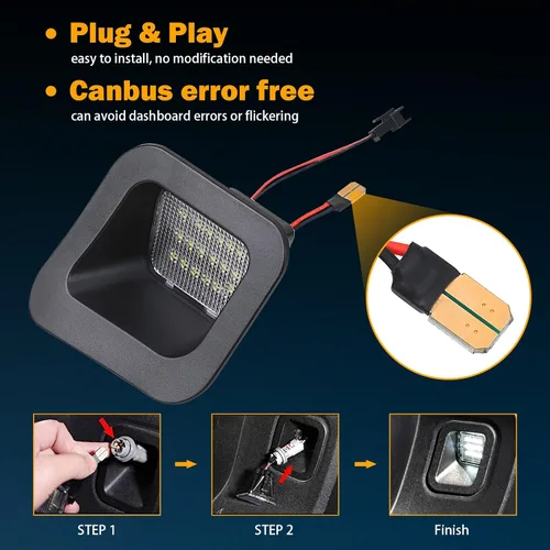 Vista 6 de Luz LED para placa de matrícula compatible con Dodge Ram 1500 2500 3500 2003-2018, accesorios de luces de matrícula, montaje de repuesto