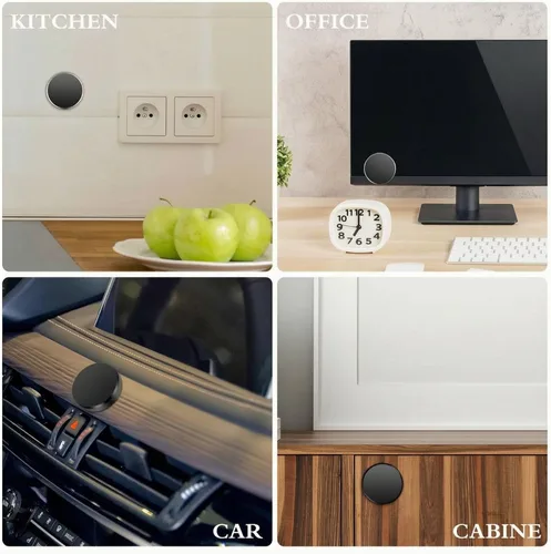 Vista 6 de TOODOO Soporte magnético para teléfono celular, 4 piezas, soporte para teléfono celular, soporte universal para automóvil, soporte magnético plano