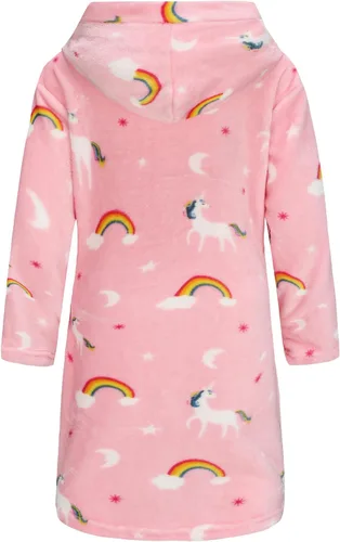 Vista 188 de E.W Apparel Bata de baño de forro polar con capucha para niños, bata suave y mullida para niños pequeños