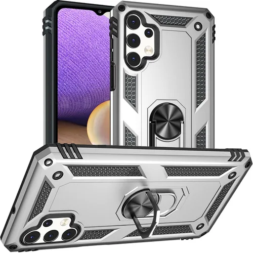 Vista 26 de Yiakeng Funda para Galaxy A32 5G, Samsung A32 5G, fundas protectoras de grado militar con anillo para Samsung Galaxy A32 5G (verde militar)