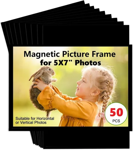 Vista 17 de CHUNNIAO Paquete de 24 imanes de fotos para refrigerador, más solución para mostrar tus fotos, 12 marcos de fotos para refrigerador y 12 hojas