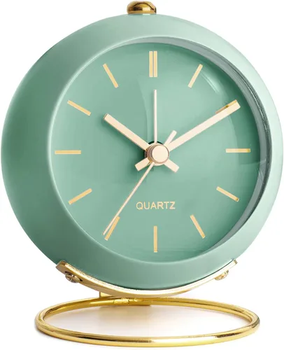 Vista 12 de AYRELY® Relojes Despertadores de Escritorio a Batería con Luz, Reloj Analógico Pequeño Retro Silencioso Sin Tictac, Reloj de Mesa Fuerte para Mesita