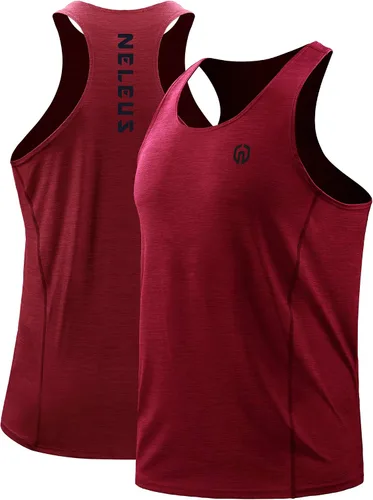 Vista 4 de NELEUS Men's 3 Pack Running Tank Top Dry Fit Y-Back Athletic Workout Tank Tops