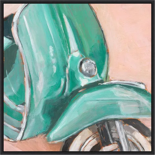 Vista 7 de Amanti Art Framed Canvas Wall Art 16x16 Retro Scooter IV by Ethan Harper, Framed Wall Art Canvas, Transportation Artwork, Traditional Decor, Small