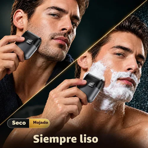Vista 11 de Maquinilla de afeitar eléctrica para hombres, afeitadora de aluminio y Negro grafito