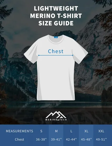 Vista 7 de Camiseta de lana merino para hombre Camisas de lana merino de manga corta para hombre Camiseta deportiva de merino ligera para senderismo