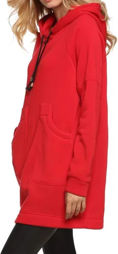 Vista 5 de Qearl - Sudadera con capucha para mujer de ajuste holgado para otoño con bolsillos, S