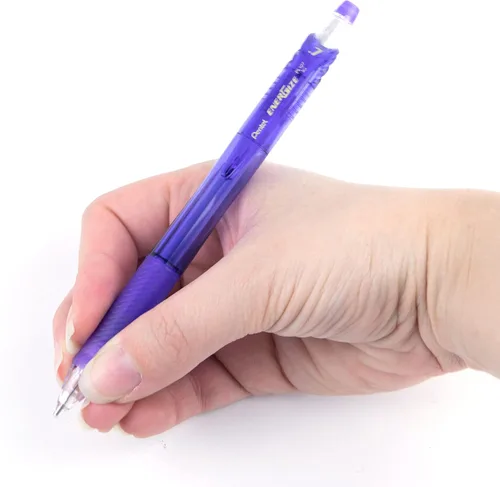 Vista 6 de Pentel EnerGize-x - Portaminas (0.028 in), cuerpo violeta, caja de 12 (PL107V)