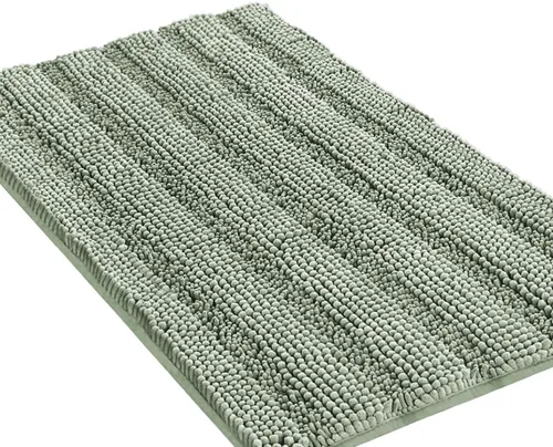 Vista 140 de Turquoize Alfombra de baño de chenilla de lujo para baño, extra absorbente, alfombra de ducha de microfibra antideslizante para baño, alfombra Aqua