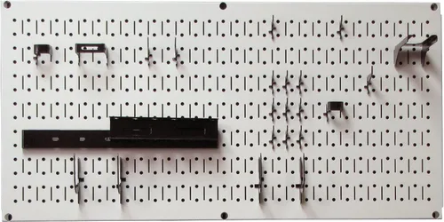 Vista 2 de Wall Control Sistema modular de organizador de herramientas de tablero perforado, unidad de almacenamiento de herramientas de tablero de clavijas