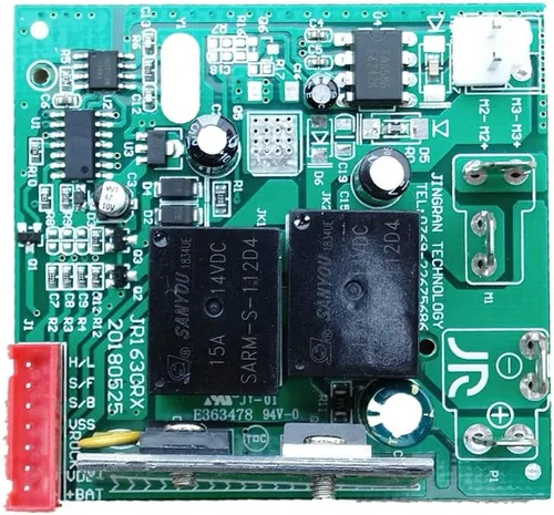 Vista 5 de B Socket JR-RX-12V Receptor Match 2.4G Bluetooth Accesorios de control remoto, caja de control, placa base niños paseo en coche piezas de repuesto