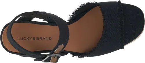 Vista 8 de Lucky Brand Sandalias de cuña Mindra para mujer Negro