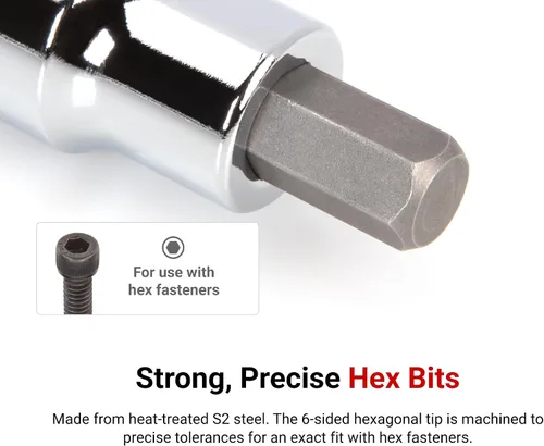 Vista 2 de TEKTON - Llave de tubo de 1/2 pulgada x 1/2 pulgada con enchufe hexagonal SHB22213