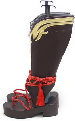 Vista 4 de Shikanoin Heizou - Zapatos de cosplay de Genshin Impact para mujeres y hombres, zapatos de anime de Halloween