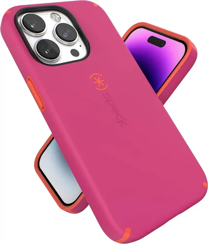 Vista 13 de Speck Funda delgada para iPhone 14 Pro, protección contra caídas, resistente a los arañazos, tacto suave para iPhone 14 Pro de 6.1 pulgadas, doble