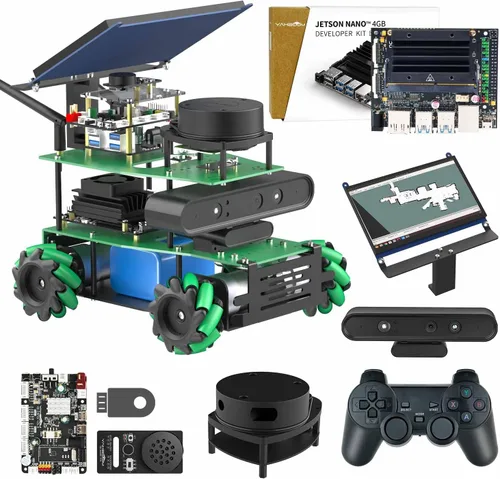 Vista 28 de Yahboom Robot AI Python Programa ROS2 Robot con RPi 5 8GB Powered Robot Educativo AI Módulo de voz Mapeo Navegación 360° Movimiento