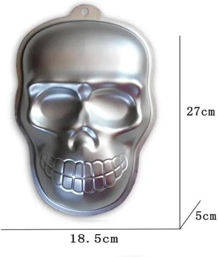 Vista 2 de SYHL Molde para pastel de hueso, molde para pastel de cumpleaños 3D, moldes de aleación de aluminio, herramientas antiadherentes para hornear