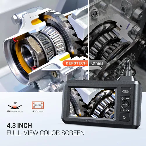 Vista 4 de DEPSTECH - Endoscopio industrial de 5.5 mm, cámara de inspección de boroscopio digital HD 1080P con pantalla de 4.3 pulgadas, cámara serpiente