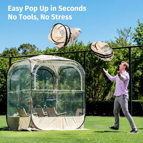 Vista 2 de East Oak Weather Sports Tent for Fishing, Sports Event Pop Up Bubble Tent Instant Sun & Rain Shelter No Condensation, Spacious Interior, Ultra