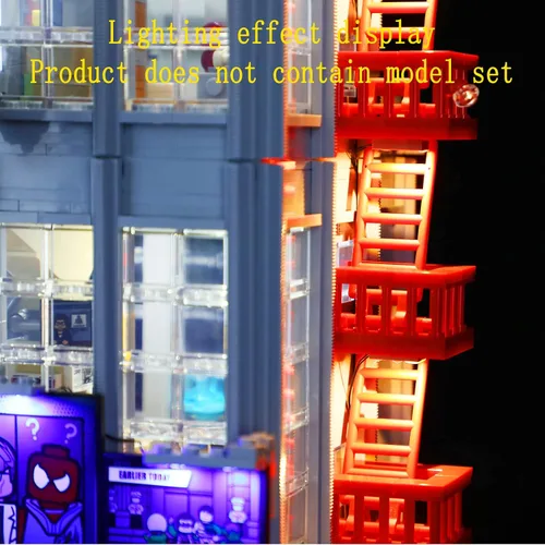 Vista 7 de GEAMENT Kit de luz LED compatible con Lego Daily Bugle - Juego de iluminación para modelo de construcción 76178 (juego de modelos no incluidos)