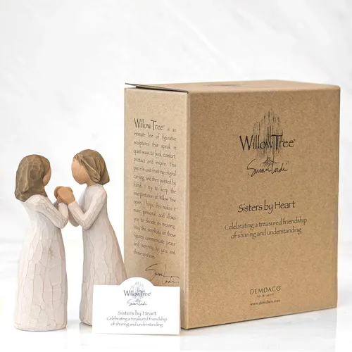 Vista 4 de Willow Tree Sisters by Heart - Figura esculpida pintada a mano