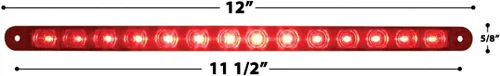 Vista 3 de United Pacific 38947B - Barra de luz LED de 12 pulgadas (parada, giro y cola), revestimiento epoxi, totalmente sellada, sistema de 12 V CC - LED