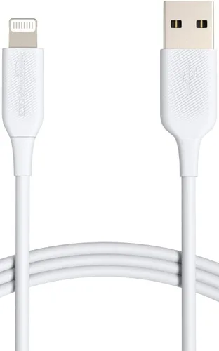 Vista 11 de Amazon Basics Paquete de 2 cables de carga USB-A a Lightning ABS, cargador certificado MFi para Apple iPhone 14, 13, 12, 11 X Xs Pro, Pro Max, Plus