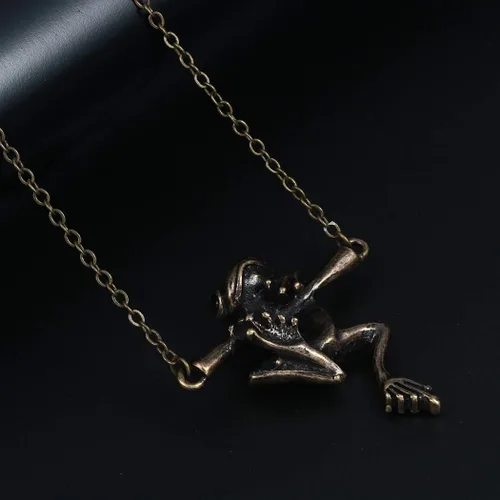 Vista 2 de Juego de collares de rana para colgar en forma de árbol de plata, diseño de rana y animales retro, divertido, vintage, para mujeres y niñas, regalo