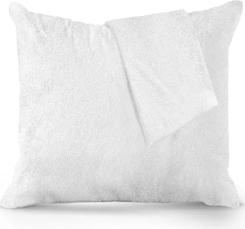 Vista 9 de Continental Bedding Protectores de almohada de viscosa de bambú con cremallera, a prueba de plumas, impermeables y a prueba de plumas: comodidad
