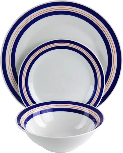 Vista 2 de All U Need - Vajilla de cerámica de 32 piezas, color blanco