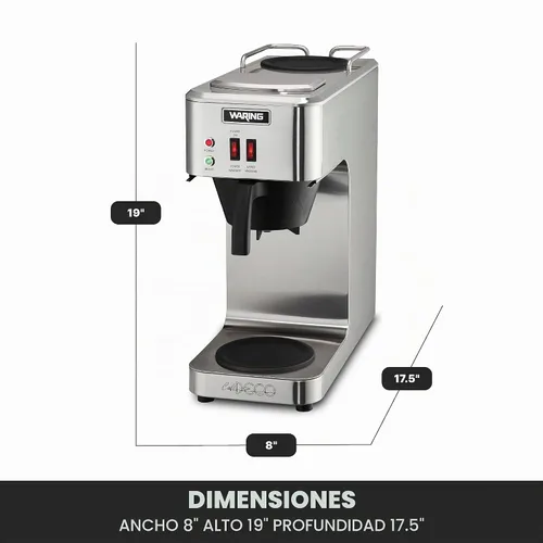 Vista 3 de Waring Café Deco - Cafetera para verter sobre café con se adapta a