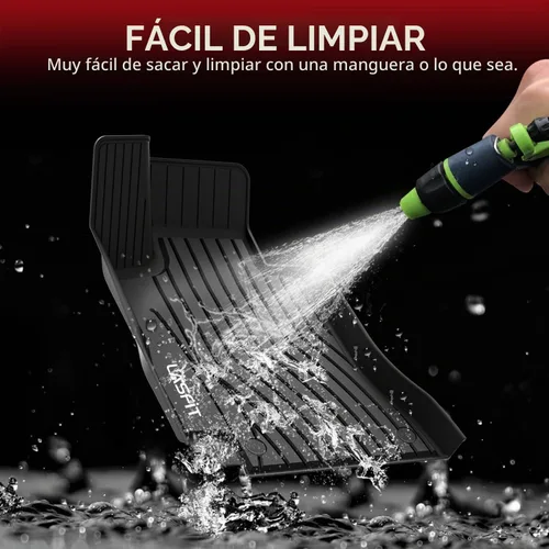 Vista 9 de LASFIT Tapetes de elastómero termoplástico para 1a y 2a fila de asientos de auto, para todo tipo de clima