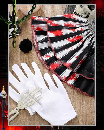 Vista 7 de Jecery 5 piezas de accesorios de payaso disfraz de Halloween Color 4