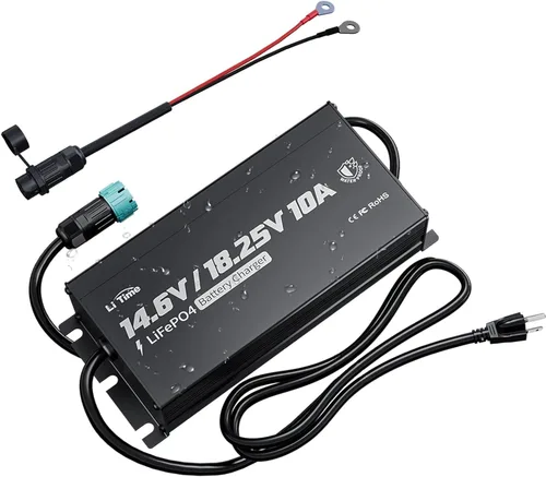 Vista 11 de LiTime Cargador de batería LiFePO4 de 12V/16V 5A, impermeable, salida