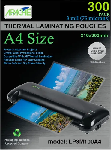 Vista 24 de Apache Map Banner Size Laminating Pouches, 3 Mil, 5 Pack, 18 x 120 Inch Pouch Size Laminating Sheets, Thermal Laminator Compatible, Super Clear