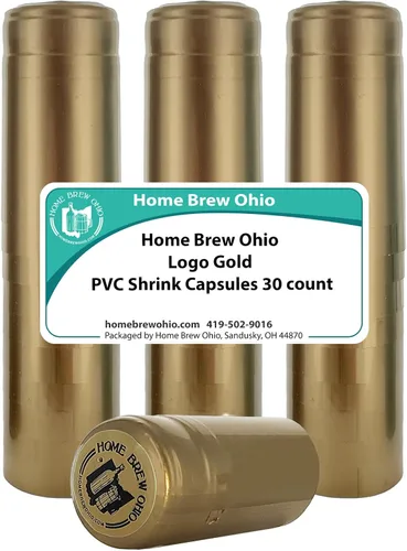 Vista 2 de Home Brew Ohio PVC dorado con logotipo Home Brew Ohio negro sobre oro Top-30