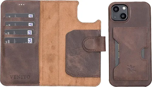 Vista 184 de Venito Florence - Funda de piel compatible con Samsung Galaxy S9, extra segura con bloqueo RFID, cartera desmontable para teléfono (gris decolorado)